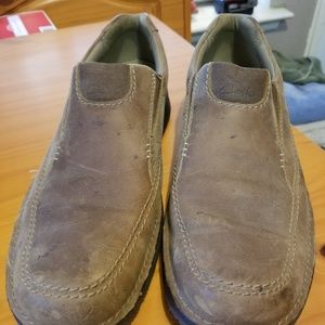 Mens leather clark slides